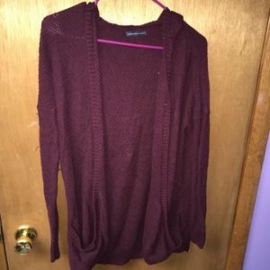 American eagle hooded cardigan